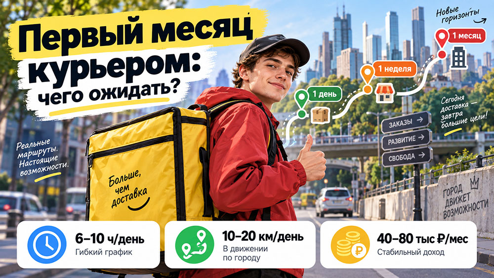 Работа курьером: чего ожидать в первый месяц